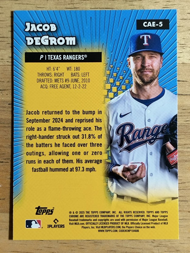 2025 Topps Chrome All Etch #CAE5 Jacob deGrom