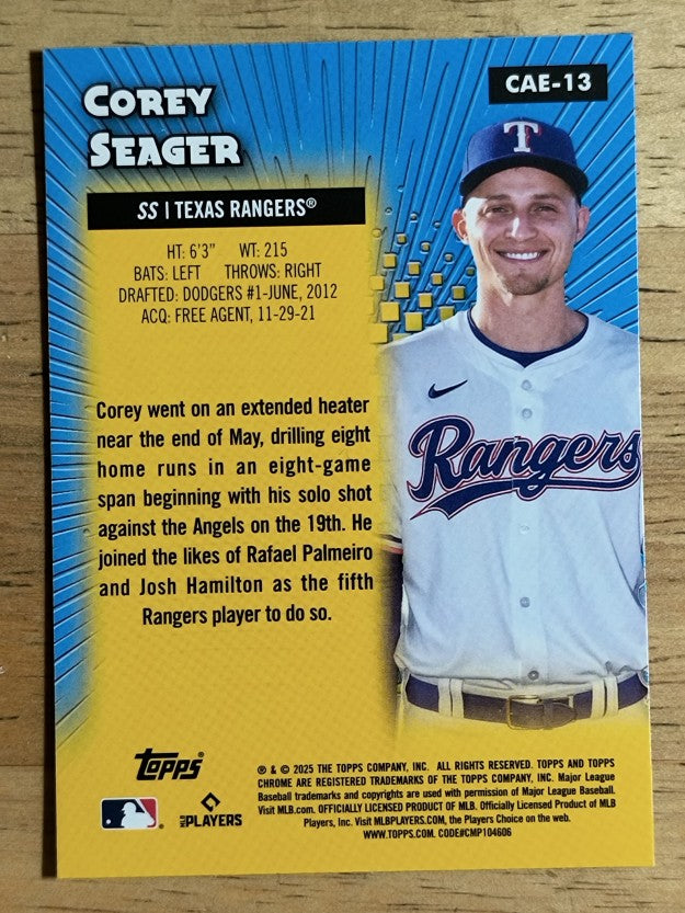 2025 Topps Chrome All Etch #CAE13 Corey Seager