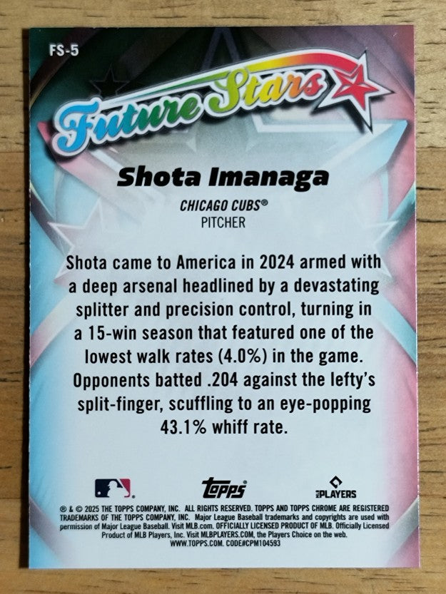 2025 Topps Chrome Future Stars #FS5 Shota Imanaga