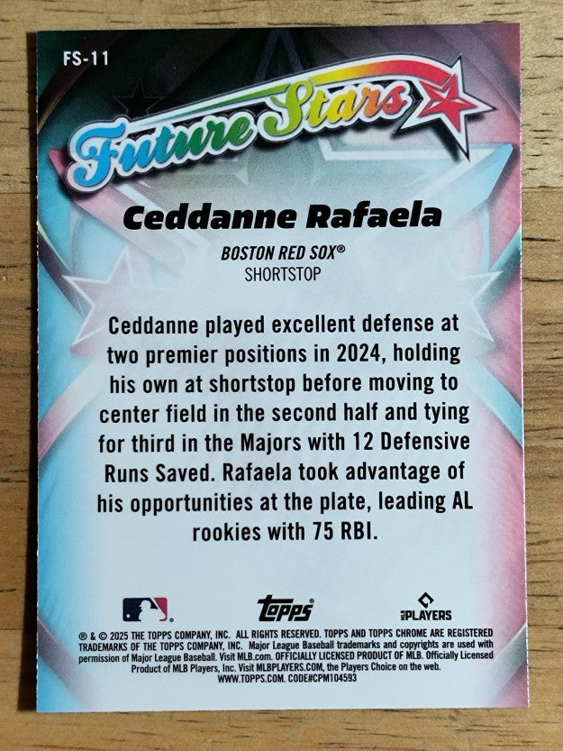 2025 Topps Chrome Future Stars #FS11 Ceddanne Rafaela