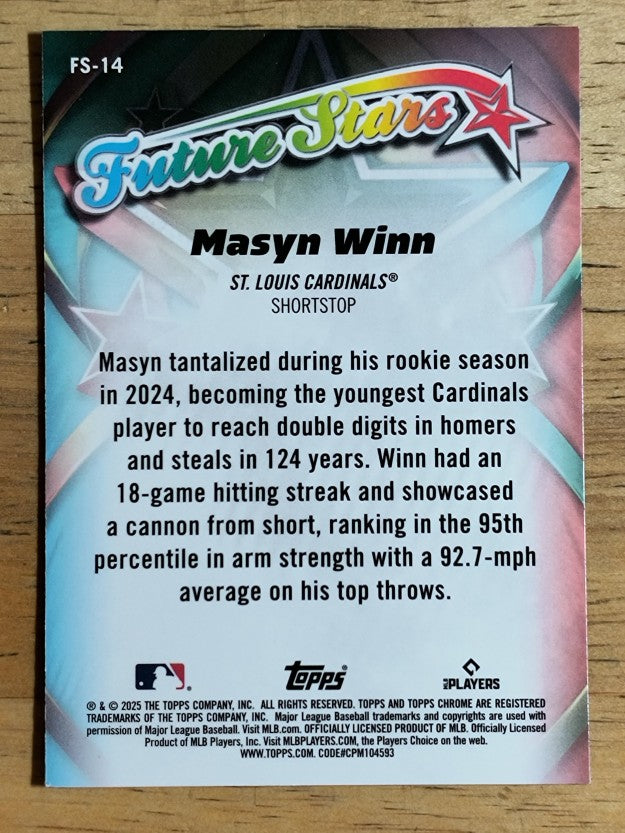 2025 Topps Chrome Future Stars #FS14 Masyn Winn