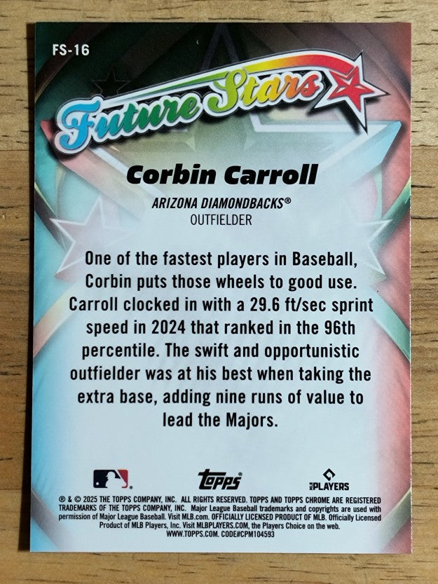 2025 Topps Chrome Future Stars #FS16 Corbin Carroll