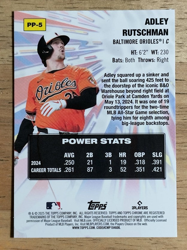 2025 Topps Chrome Power Players #PP5 Adley Rutschman