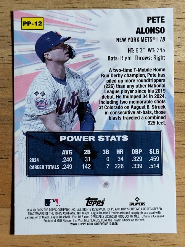 2025 Topps Chrome Power Players #PP12 Pete Alonso