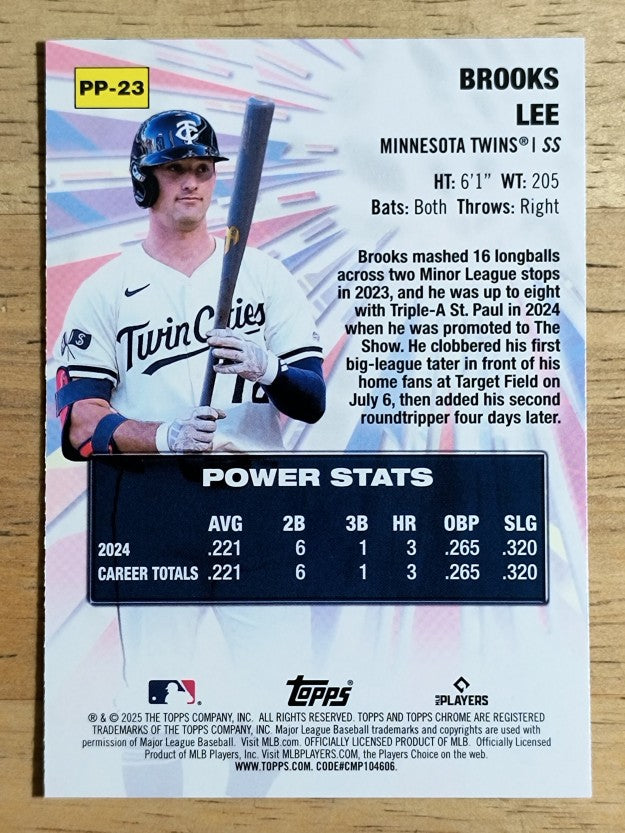 2025 Topps Chrome Power Players #PP23 Brooks Lee