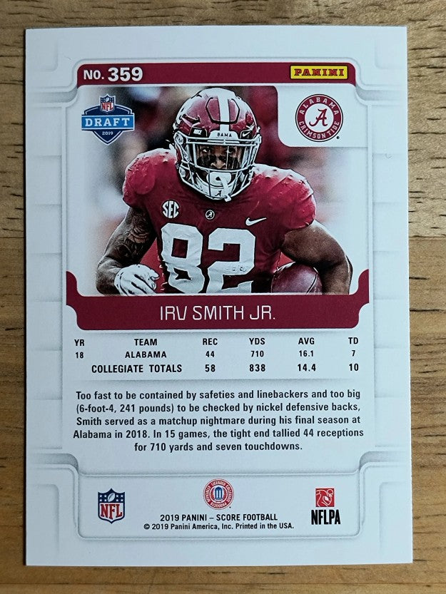 2019 Score #359 Irv Smith Jr. RC