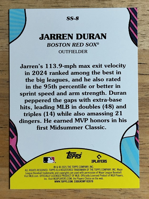 2025 Topps Summer Superstars #SS8 Jarren Duran