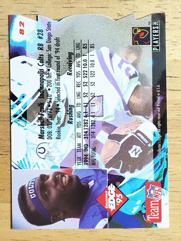 1995 Collector's Edge Die Cuts #82 Marshall Faulk