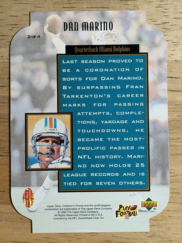 1996 Collector's Choice Update Record Breaking Trio #2 Dan Marino