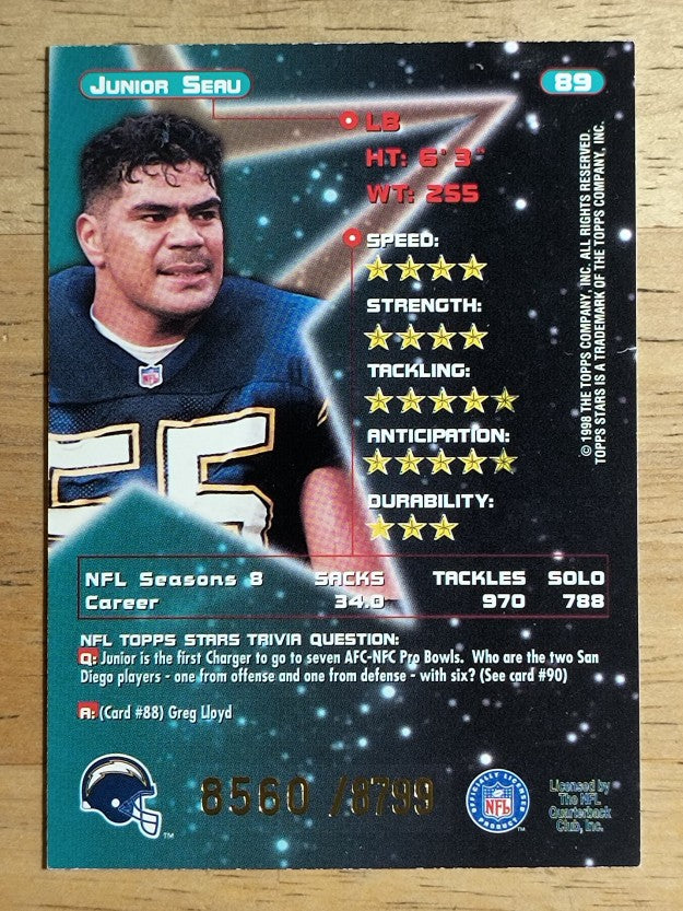 1998 Topps Stars #89 Junior Seau