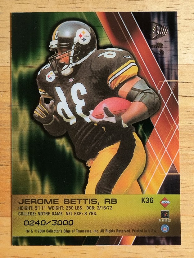 2000 Collector's Edge Masters K-Klub #K36 Jerome Bettis