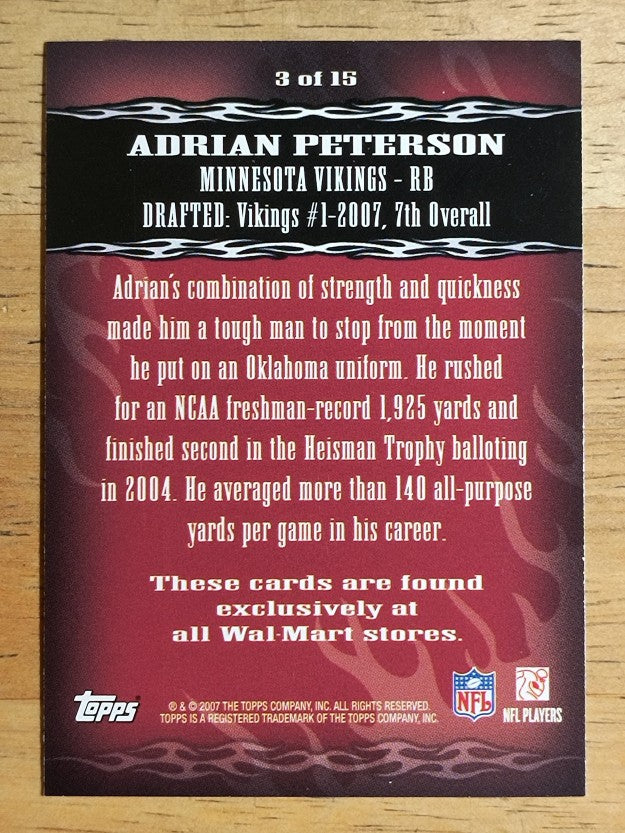 2007 Topps Red Hot Rookies #3 Adrian Peterson