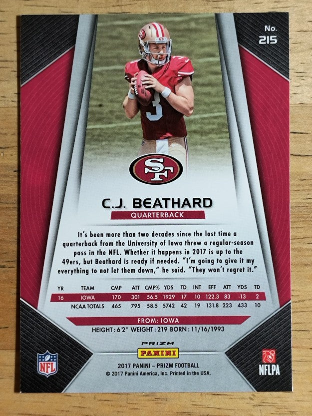 2017 Panini Prizm #215 C.J. Beathard RC