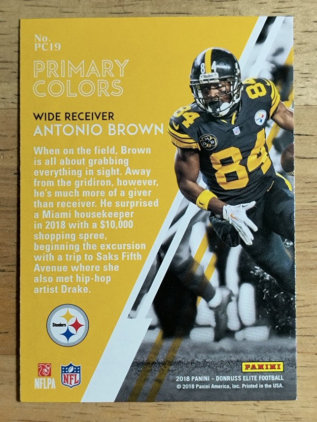 2018 Elite Primary Colors Green #19 Antonio Brown