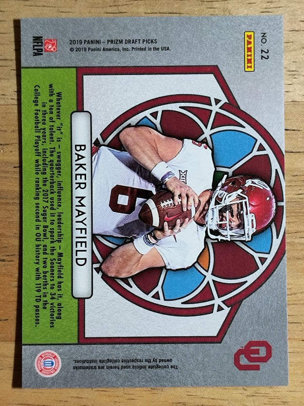 2019 Panini Prizm Draft Picks #22 Baker Mayfield SG