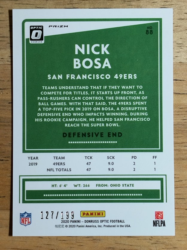 2020 Donruss Optic Orange #88 Nick Bosa
