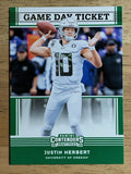 2020 Panini Contenders Draft Picks Game Day Tickets #4 Justin Herbert