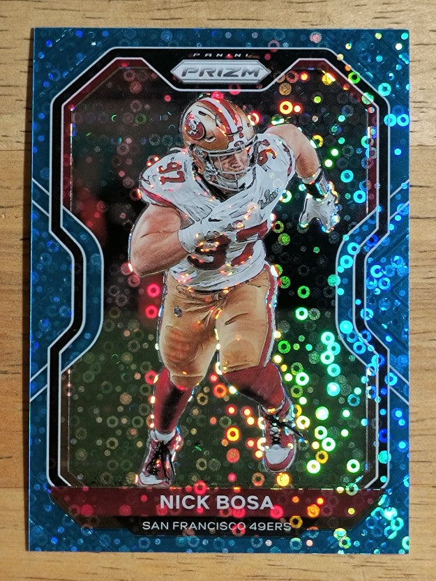 2020 Panini Prizm Prizms No Huddle Blue #285 Nick Bosa