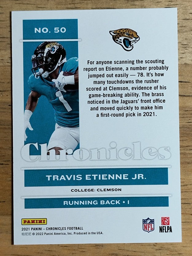 2021 Panini Chronicles Red #50 Travis Etienne Jr.