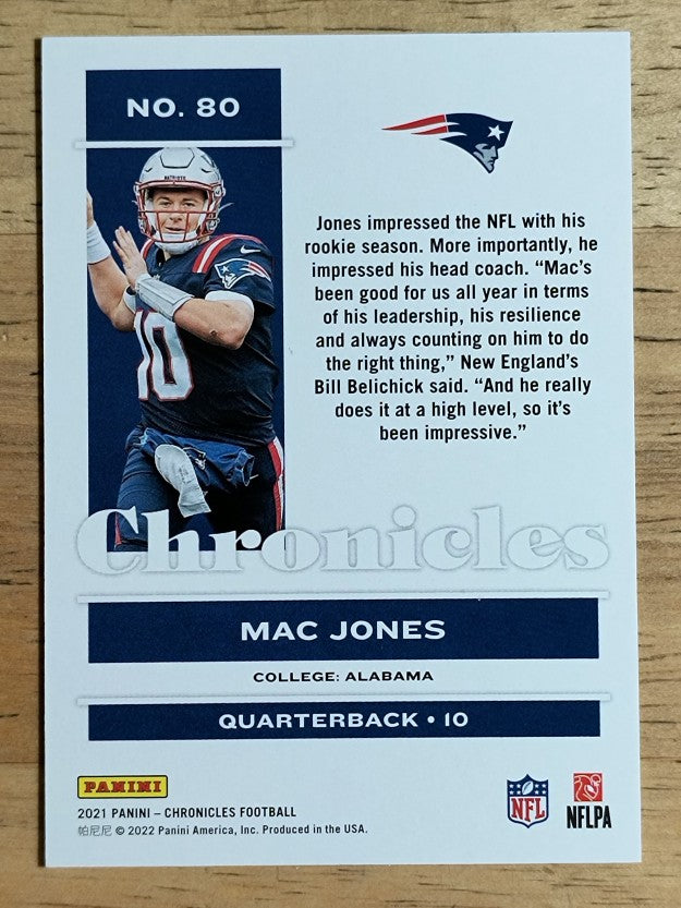 2021 Panini Chronicles Red #80 Mac Jones