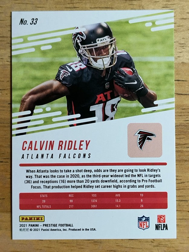 2021 Prestige Xtra Points Green #33 Calvin Ridley