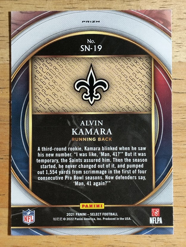 2021 Select Select Numbers Prizm #19 Alvin Kamara