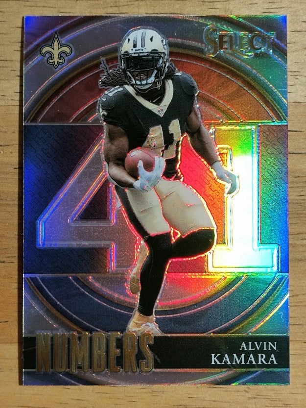 2021 Select Select Numbers Prizm #19 Alvin Kamara