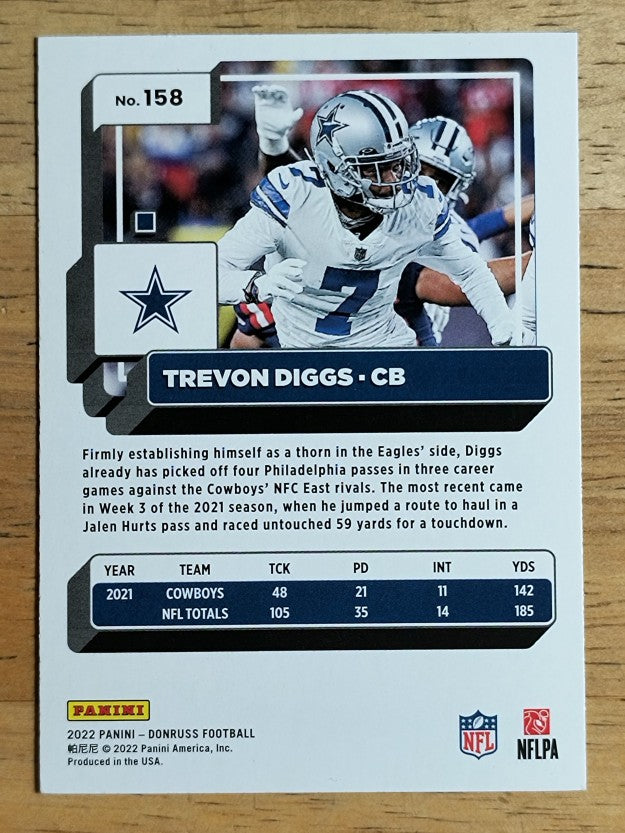 2022 Donruss Press Proof Blue #158 Trevon Diggs