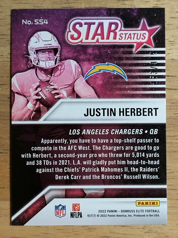2022 Elite Star Status #4 Justin Herbert