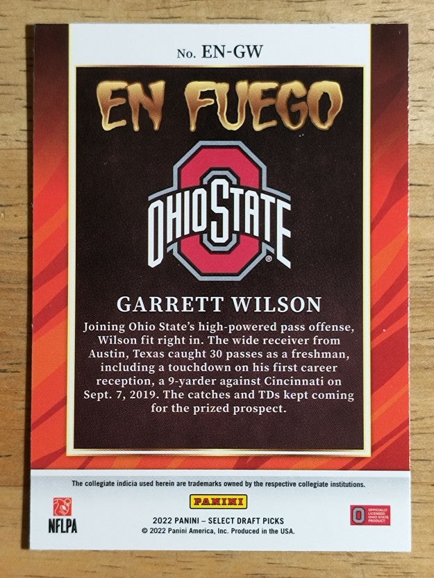 2022 Select Draft Picks En Fuego #9 Garrett Wilson