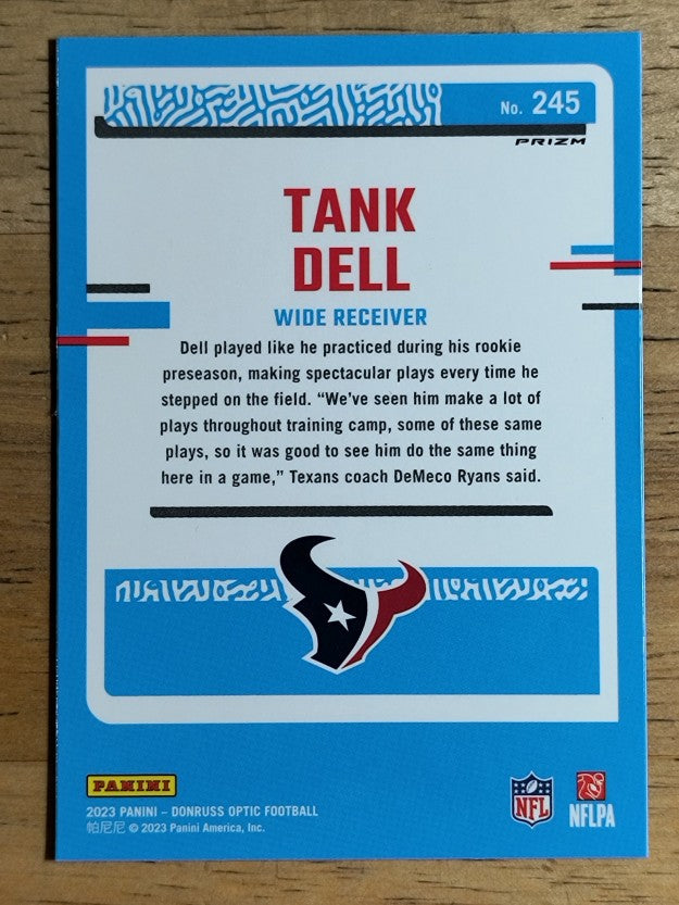 2023 Donruss Optic Blue Hyper #245 Tank Dell RR