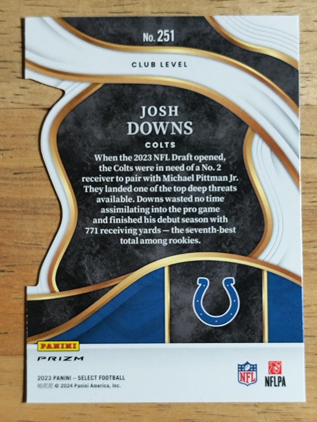 2023 Select Prizm Black and Red Die Cut #251 Josh Downs