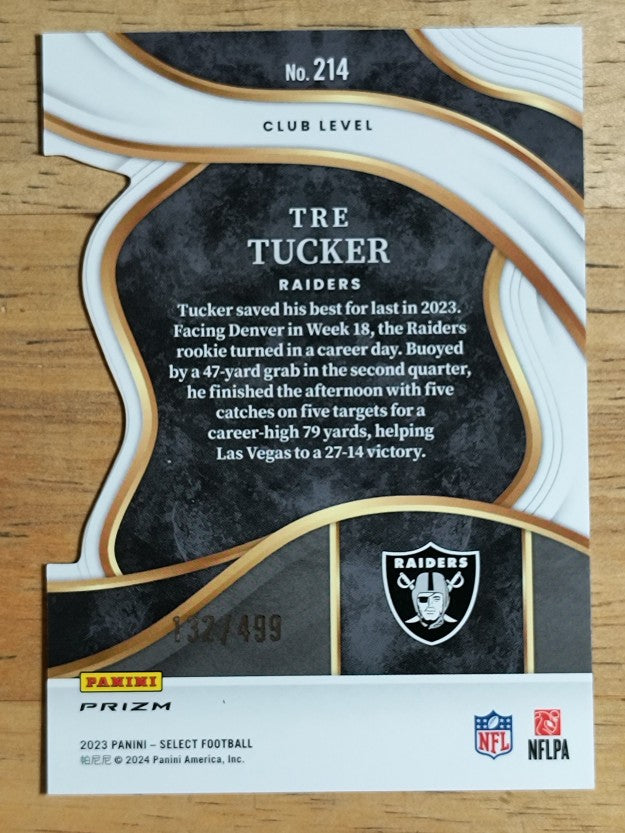 2023 Select Prizm Neon Green Die Cut #214 Tre Tucker (NM)