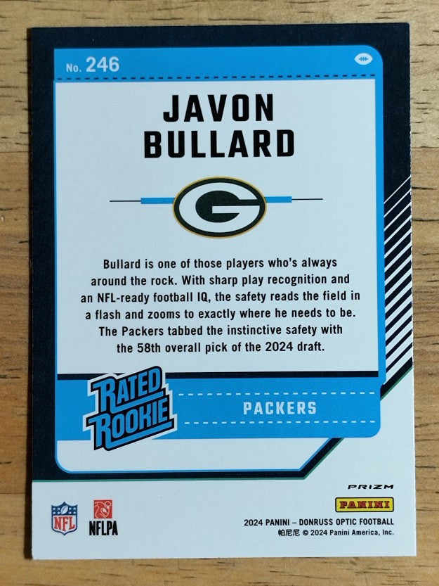 2024 Donruss Optic Holo #246 Javon Bullard RR