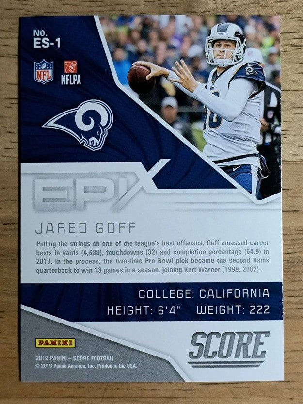 2019 Score Epix Season #1 Jared Goff