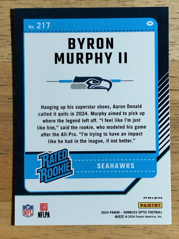 2024 Donruss Optic Pink #217 Byron Murphy II RR (EXMT)