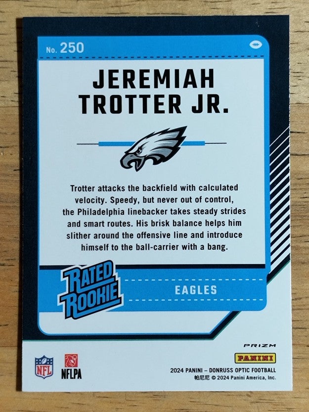 2024 Donruss Optic Pink #250 Jeremiah Trotter Jr. RR