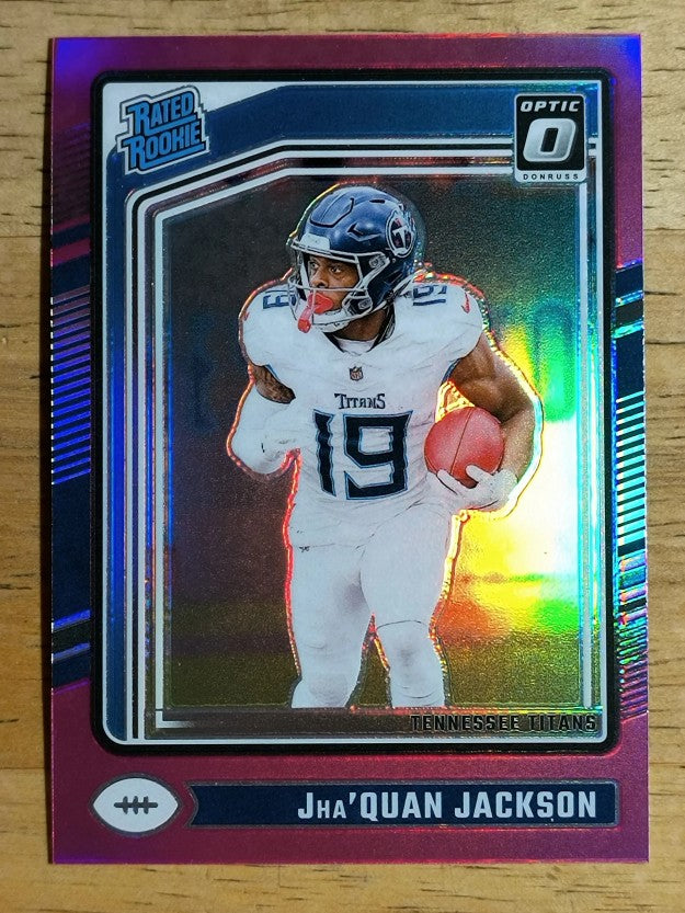 2024 Donruss Optic Pink #253 Jha'Quan Jackson RR