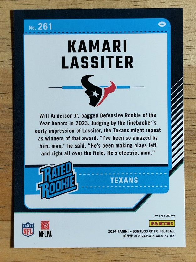 2024 Donruss Optic Pink #261 Kamari Lassiter RR