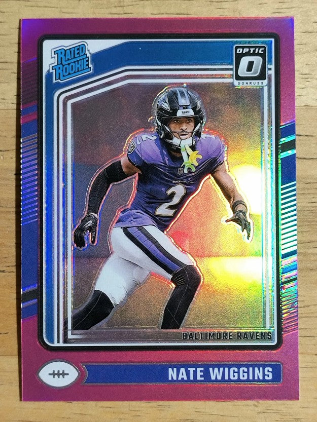 2024 Donruss Optic Pink #281 Nate Wiggins RR