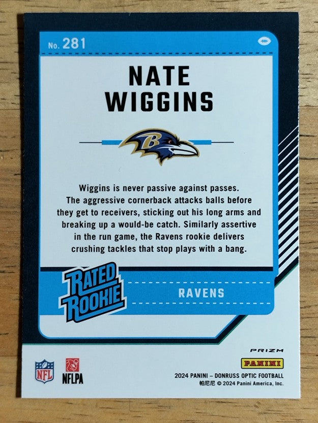 2024 Donruss Optic Pink #281 Nate Wiggins RR
