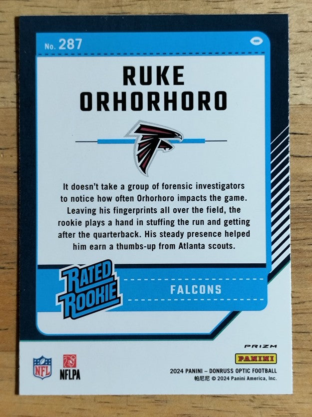 2024 Donruss Optic Pink #287 Ruke Orhorhoro RR