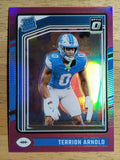 2024 Donruss Optic Pink #290 Terrion Arnold RR