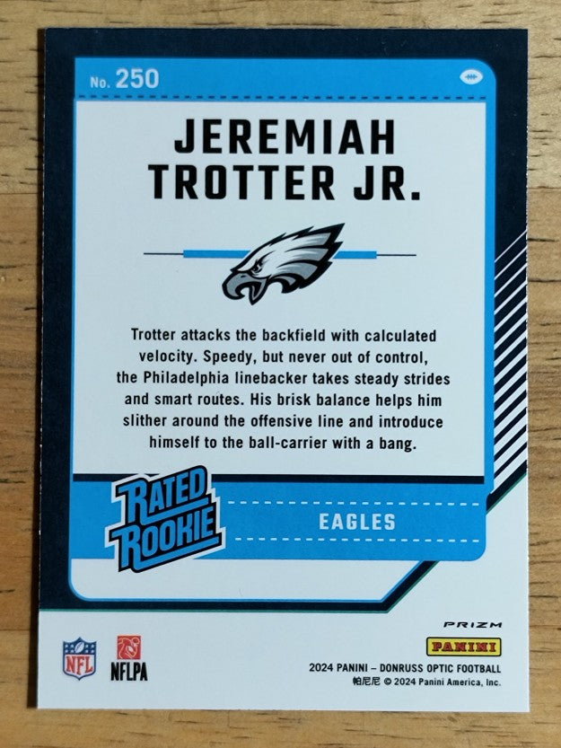 2024 Donruss Optic Purple Shock #250 Jeremiah Trotter Jr. RR