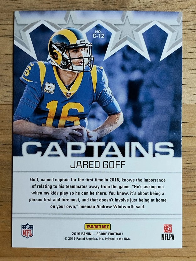 2019 Score Captains #12 Jared Goff