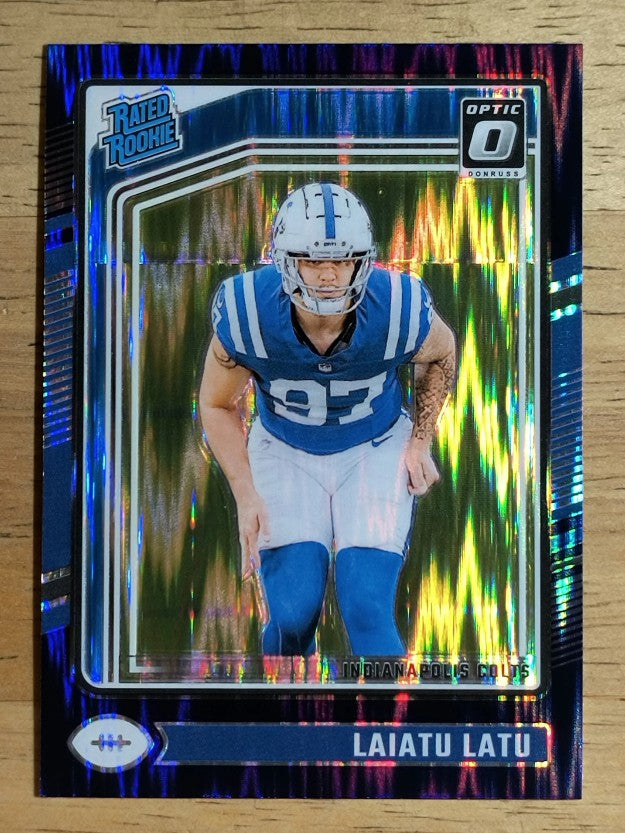 2024 Donruss Optic Purple Shock #267 Laiatu Latu RR