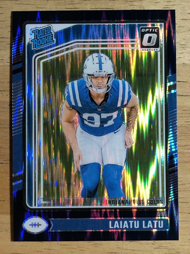 2024 Donruss Optic Purple Shock #267 Laiatu Latu RR
