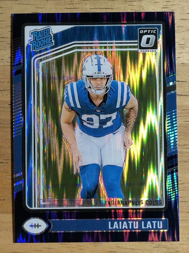 2024 Donruss Optic Purple Shock #267 Laiatu Latu RR