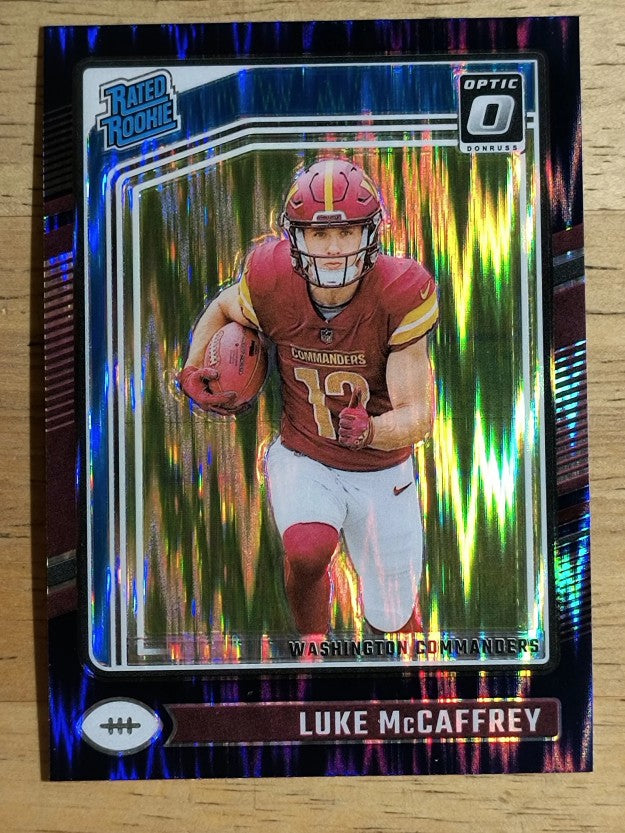 2024 Donruss Optic Purple Shock #268 Luke McCaffrey RR