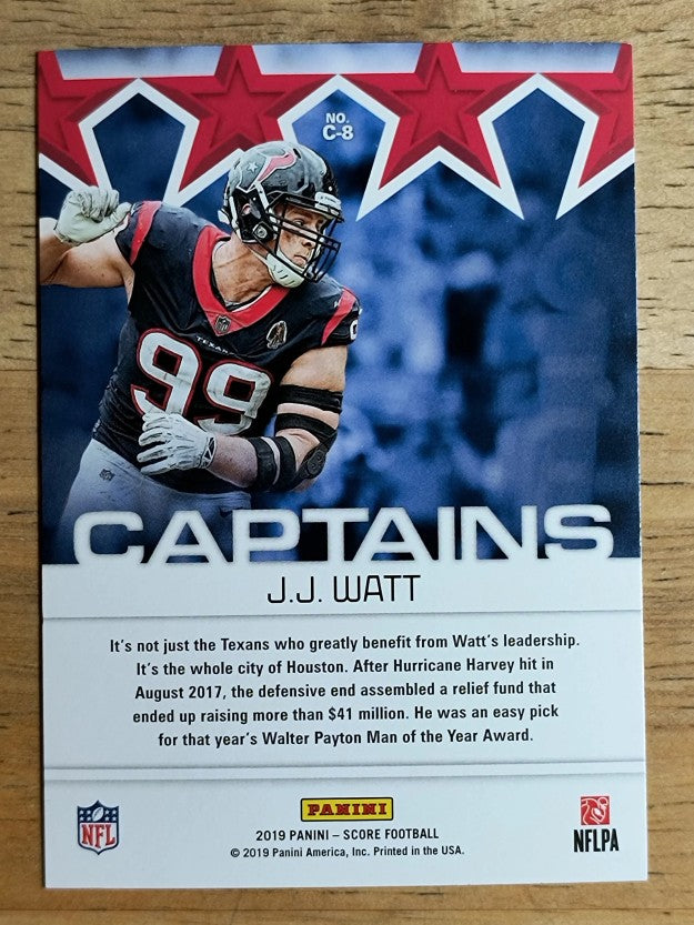 2019 Score Captains #8 J.J. Watt